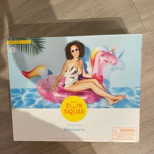 Sun Squad Inflatable Unicorn Pool Float Age 6+ New 6ft 4in Long